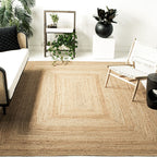 Natural area jute rug