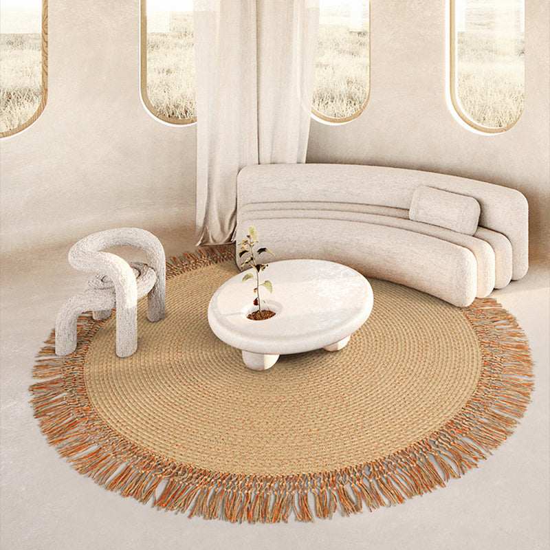 Round Tassels Jute Rug