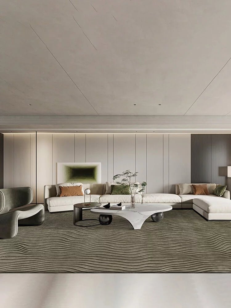 Janice Wave Striped Pattern Rug - Houseoon