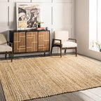 Natural area jute rug