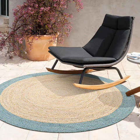 Tapis ronds en jute tressé épais