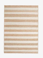 Handwoven Striped Jute Area Rug