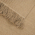 Natural hand braided tassels jute rug