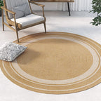 Jute Braided Border Rug - Houseoon
