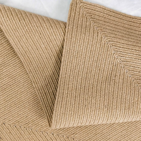 Hand woven jute braided rug
