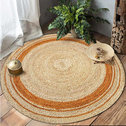 Tapis rond en jute tressé