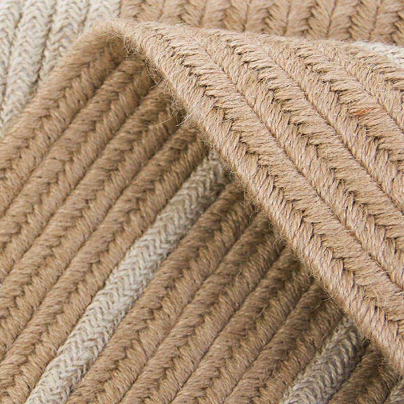Braided Striped Jute Rug