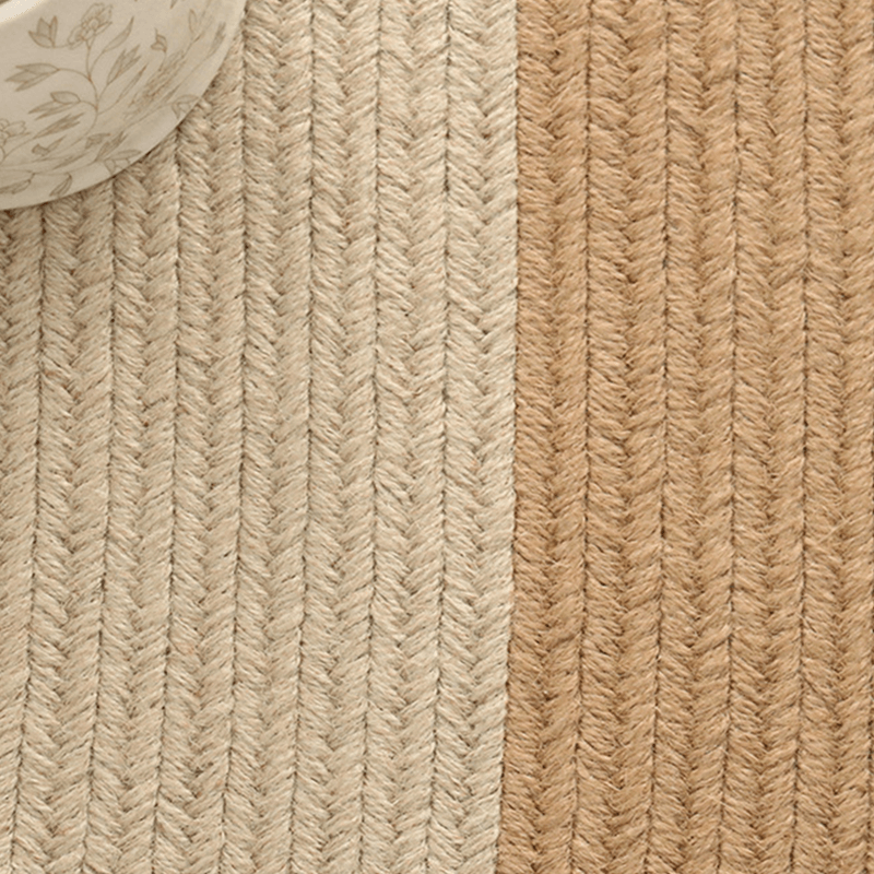 Braided Striped Jute Rug