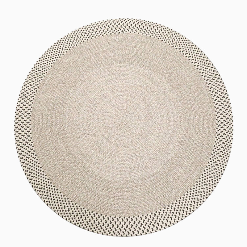 Round mixed color wool carpet Rug