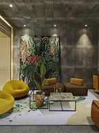 Kenyao Green Abstract Area Rug - Houseoon