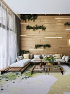 Kenyao Green Abstract Area Rug - Houseoon