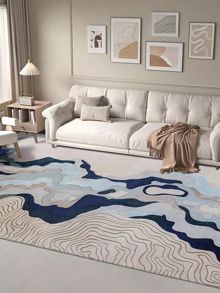 Kerrano Blue Area Rug - Houseoon