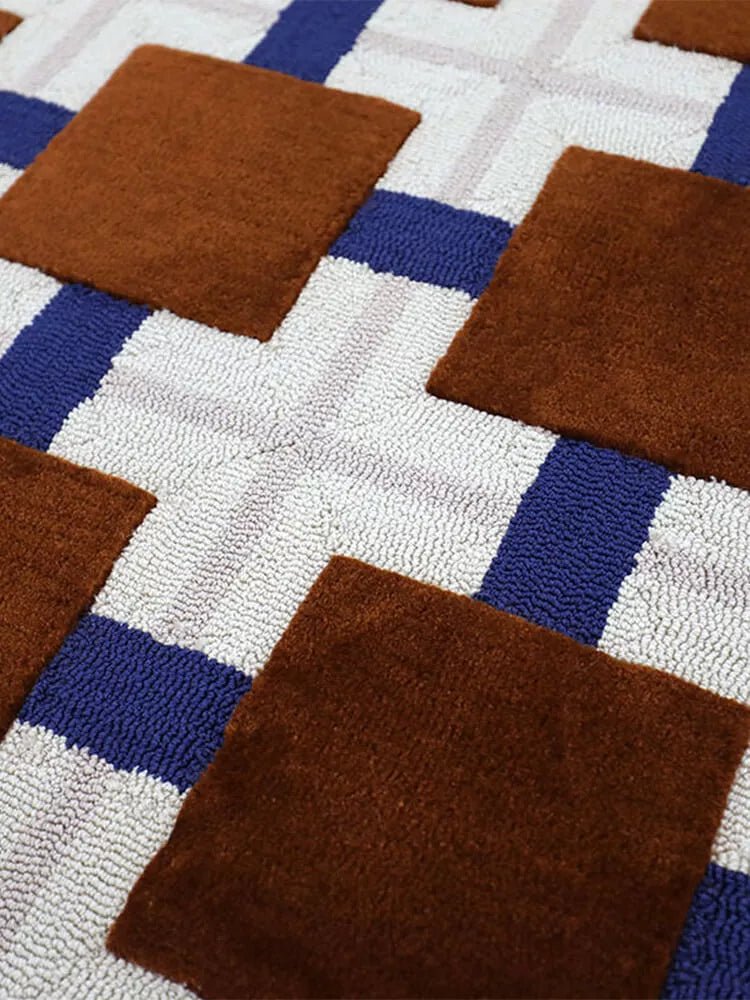 Kroon hand tufted geometric rug - Houseoon