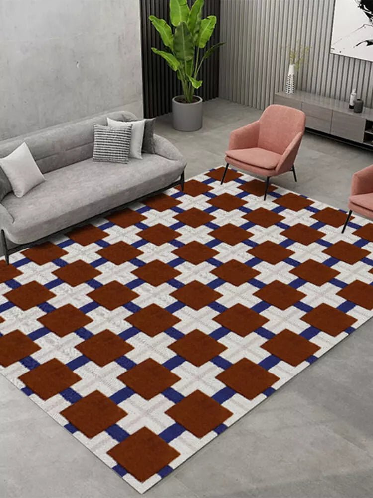 Kroon hand tufted geometric rug - Houseoon