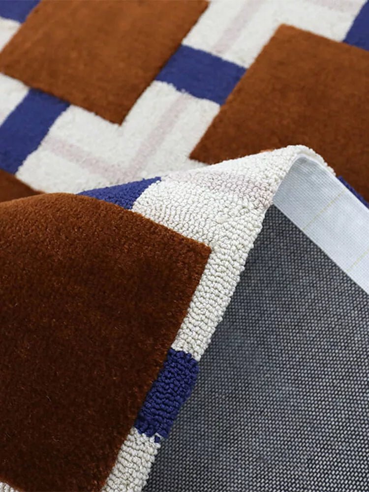 Kroon hand tufted geometric rug - Houseoon