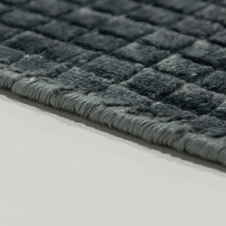 Bamboo fiber modern area rug