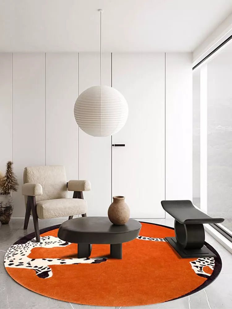 Leopard Handtuft Round Rugs - Houseoon