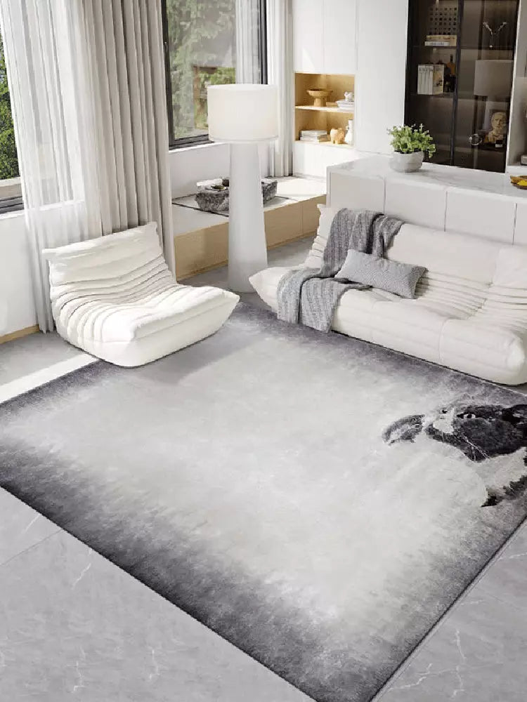 Light Grey Cat Tufted Rug Zweitbild