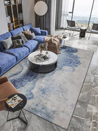 Serrano blue abstract rug