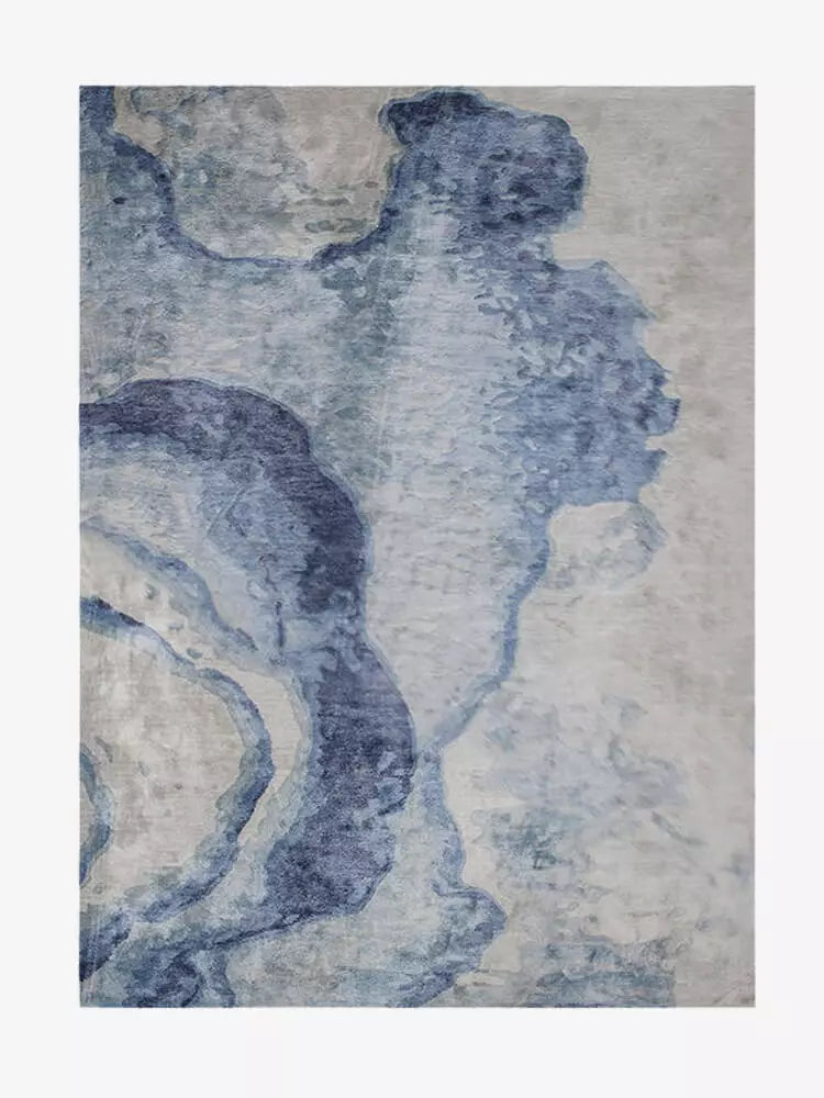 Serrano blue abstract rug