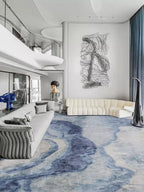 Serrano blue abstract rug