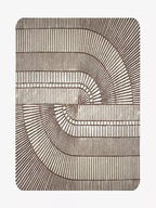 Mirres Brown Stripes Area Rug - Houseoon