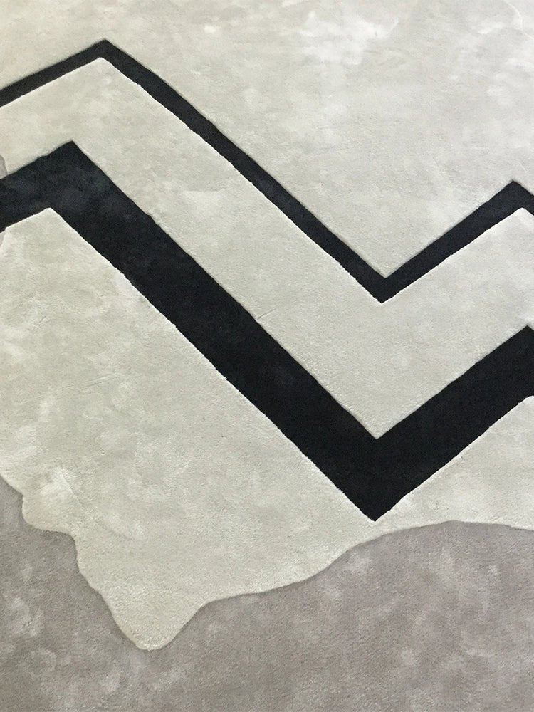 Modern Abstract Mountain Area Rug Secondary image