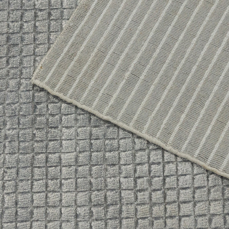 Bamboo fiber modern area rug