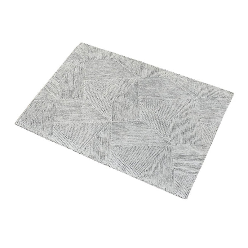 modern grey wool rug - Houseoon