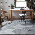 modern grey wool rug - Houseoon