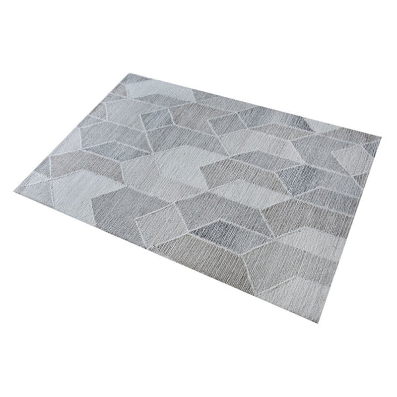 modern grey wool rug - Houseoon