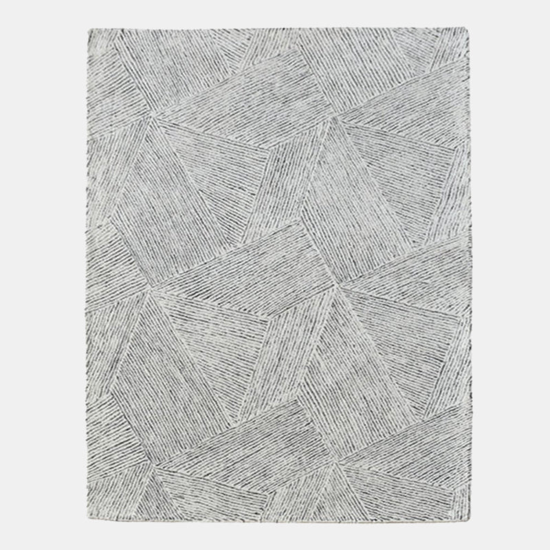 modern grey wool rug - Houseoon