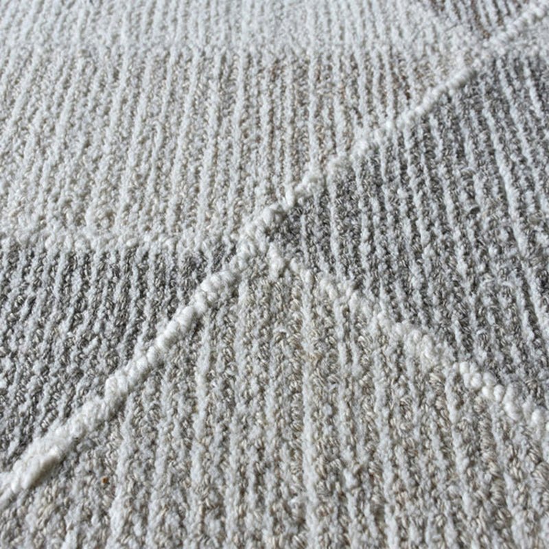 modern grey wool rug - Houseoon