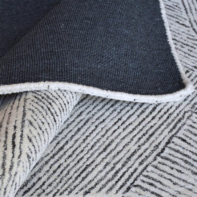 modern grey wool rug - Houseoon