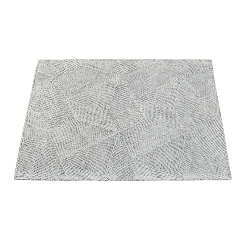 modern grey wool rug - Houseoon