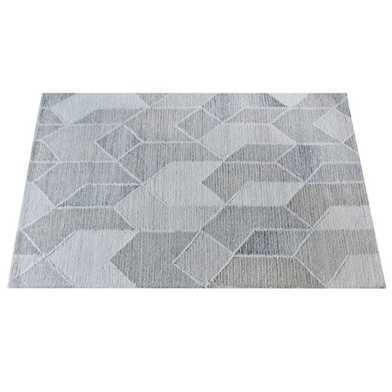 modern grey wool rug - Houseoon