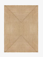 Rectangular woven jute rug