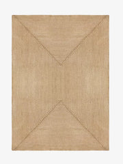 Rectangular woven jute rug