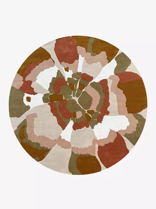 Flower High End Round Rug