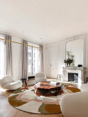 Flower High End Round Rug