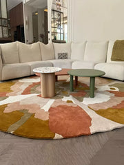 Flower High End Round Rug