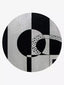 Momen black and white geometric rug - Houseoon