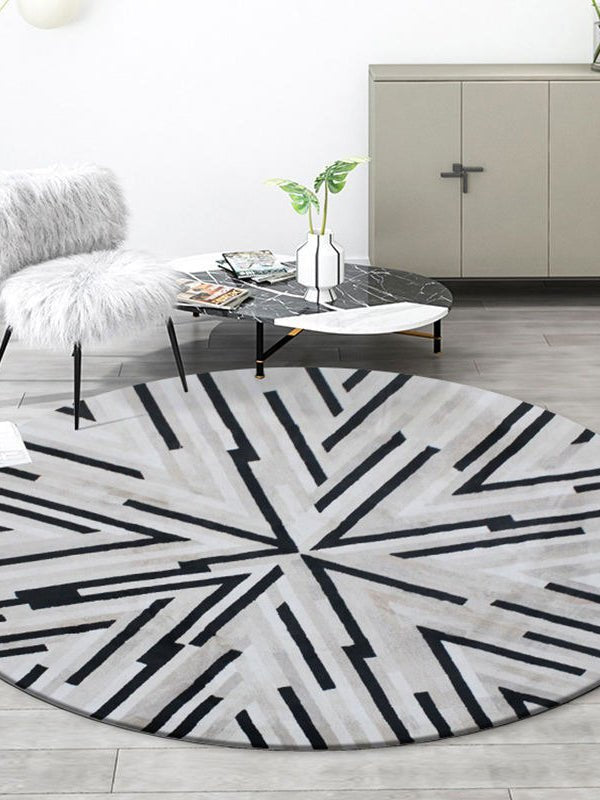 Naira Striped Border Rug - Houseoon