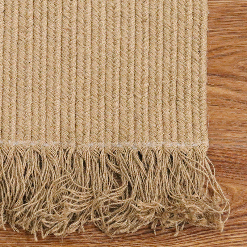 Natural hand braided tassels jute rug