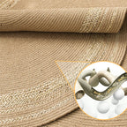 Natural Hand-Braided Round Jute Rug - Houseoon