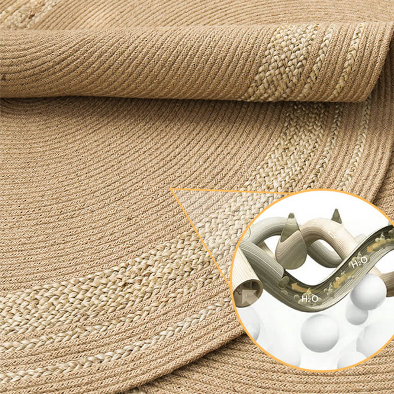 Natural Hand-Braided Round Jute Rug - Houseoon