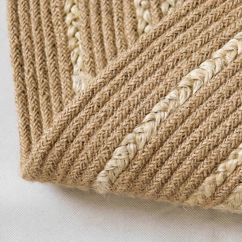 Natural Hand-Braided Round Jute Rug - Houseoon
