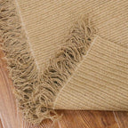 Natural hand braided tassels jute rug - Houseoon