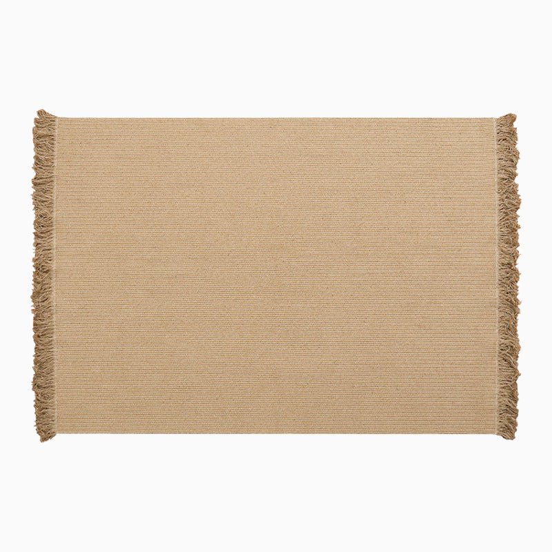Natural hand braided tassels jute rug - Houseoon