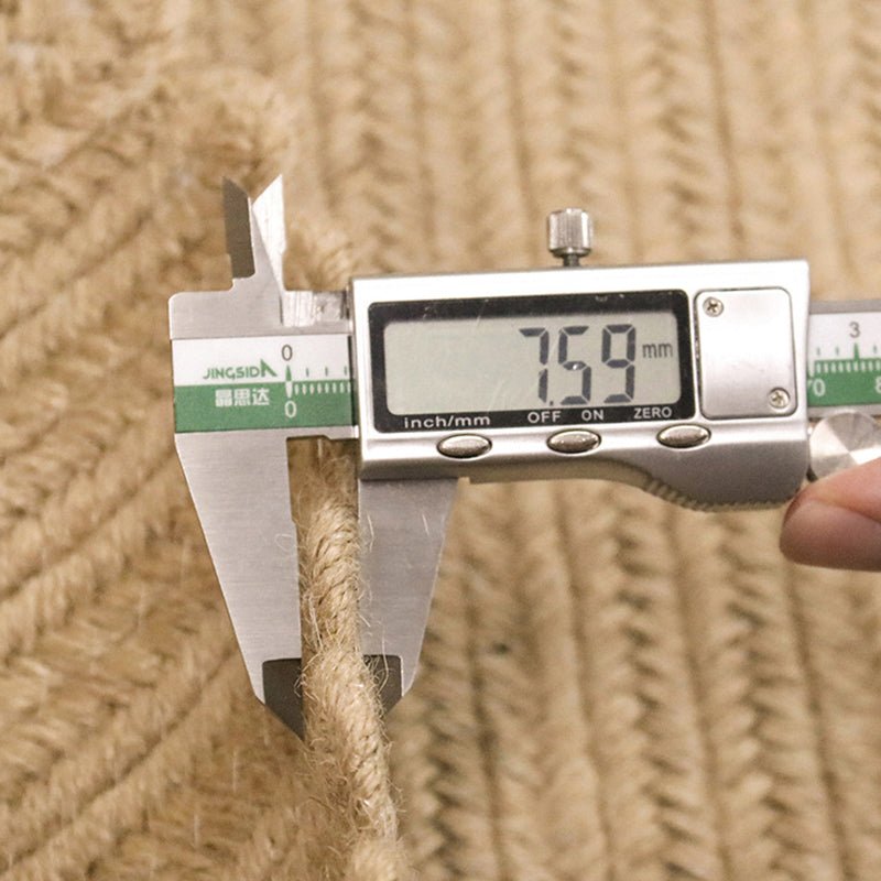 Natural hand braided tassels jute rug - Houseoon
